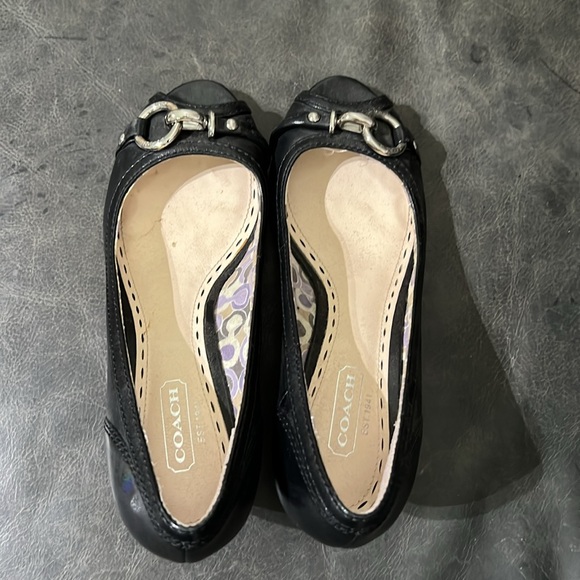 Coach black wedges 2 inches, 5.5 - Picture 2 of 10